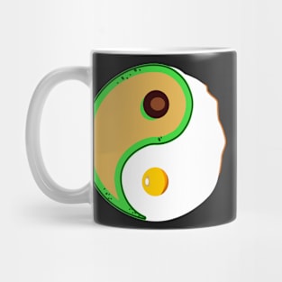 Yin and Yang avocado and fried egg Mug